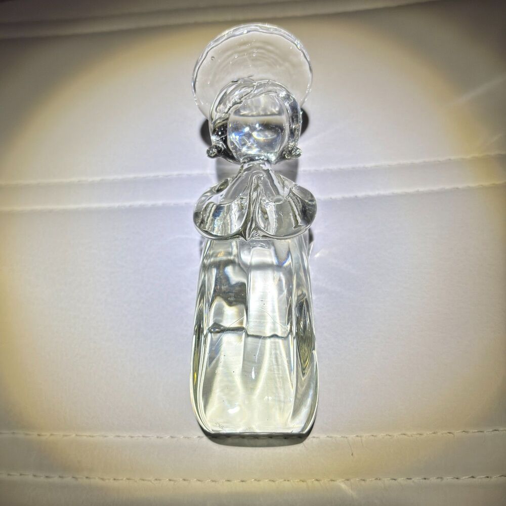 Centurion Collection 5.5" Heavyweight Clear Glass Angel Wings & Halo Paperweight - Picture 8 of 8
